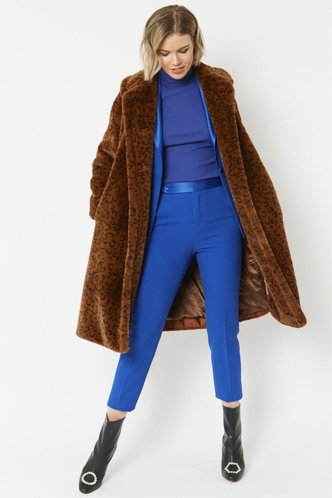 Jayley Midi shaved shearling faux fur coat - style-heaven