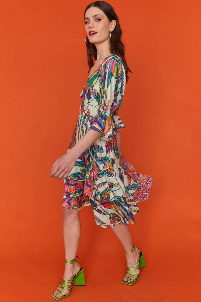 Havanna Tropical Midi Wrap Dress One Size 8 - 12 Jayley