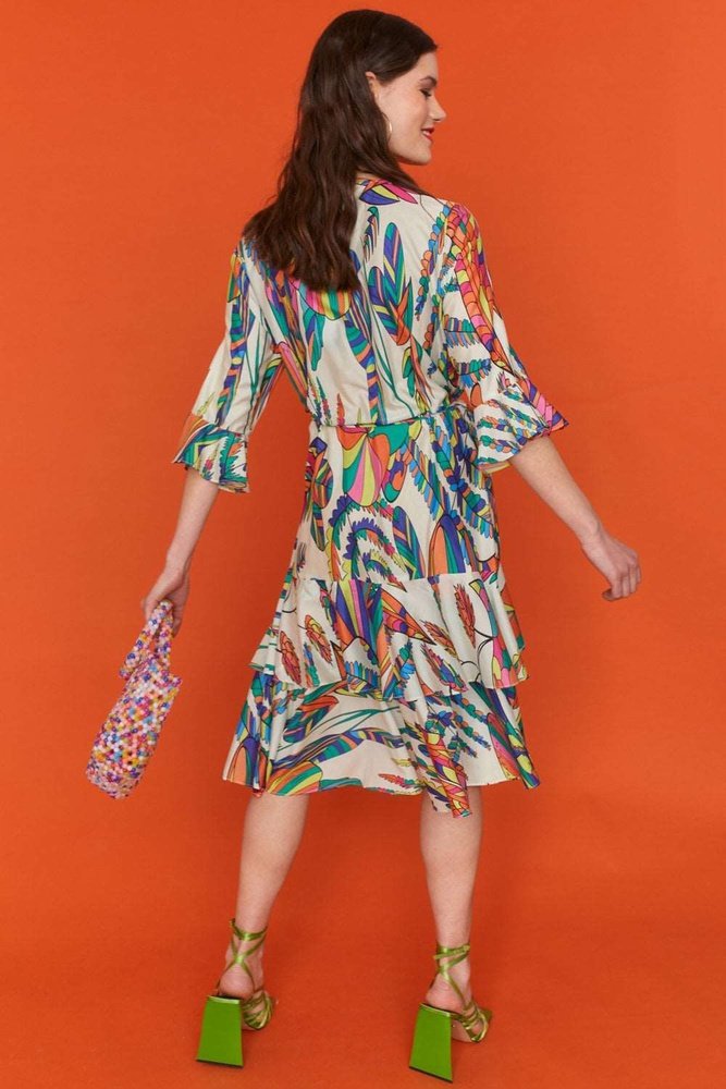 Havanna Tropical Midi Wrap Dress One Size 8 - 12 Jayley