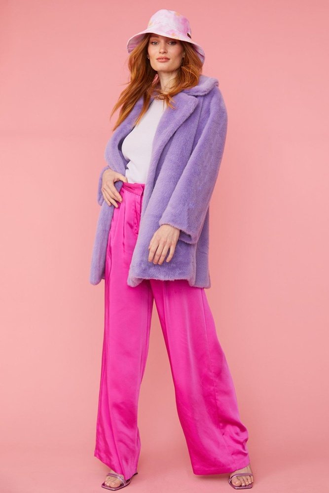 Jayley faux fur duchess midi coat Jayley