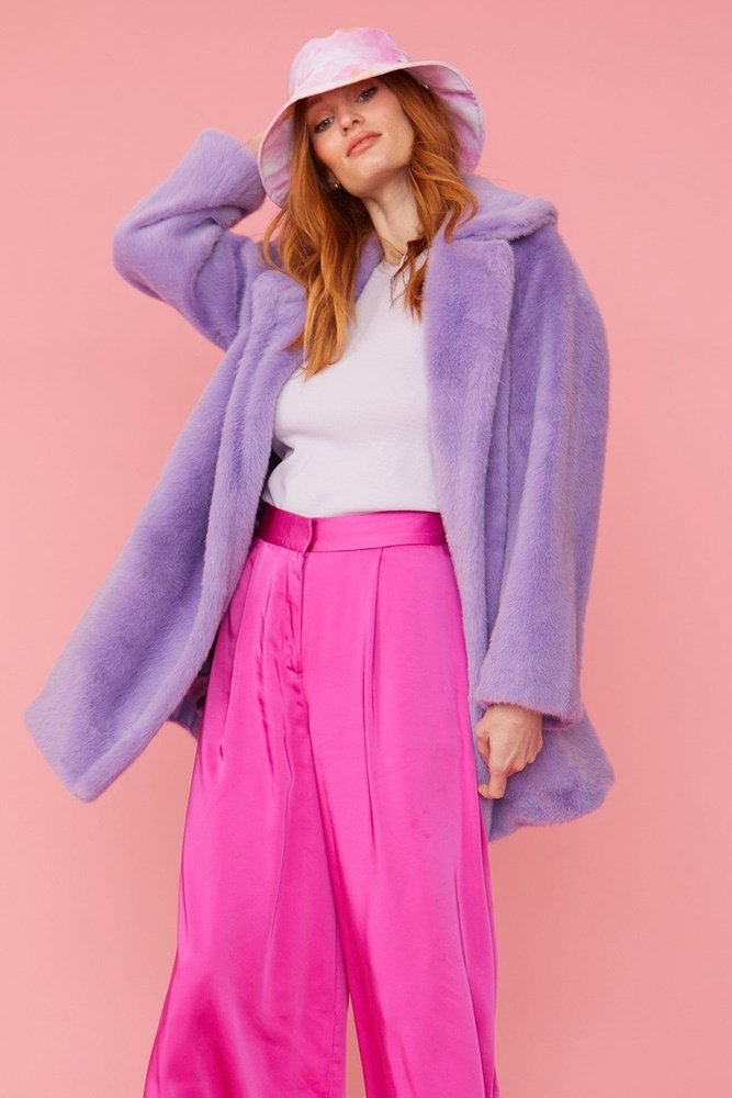 Jayley faux fur duchess midi coat Jayley