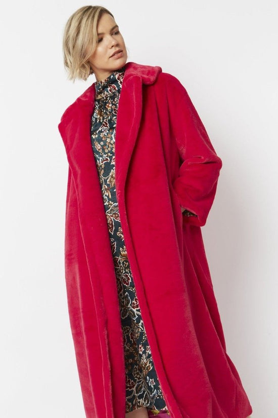 Jayley Maxi faux fur coat - style-heaven