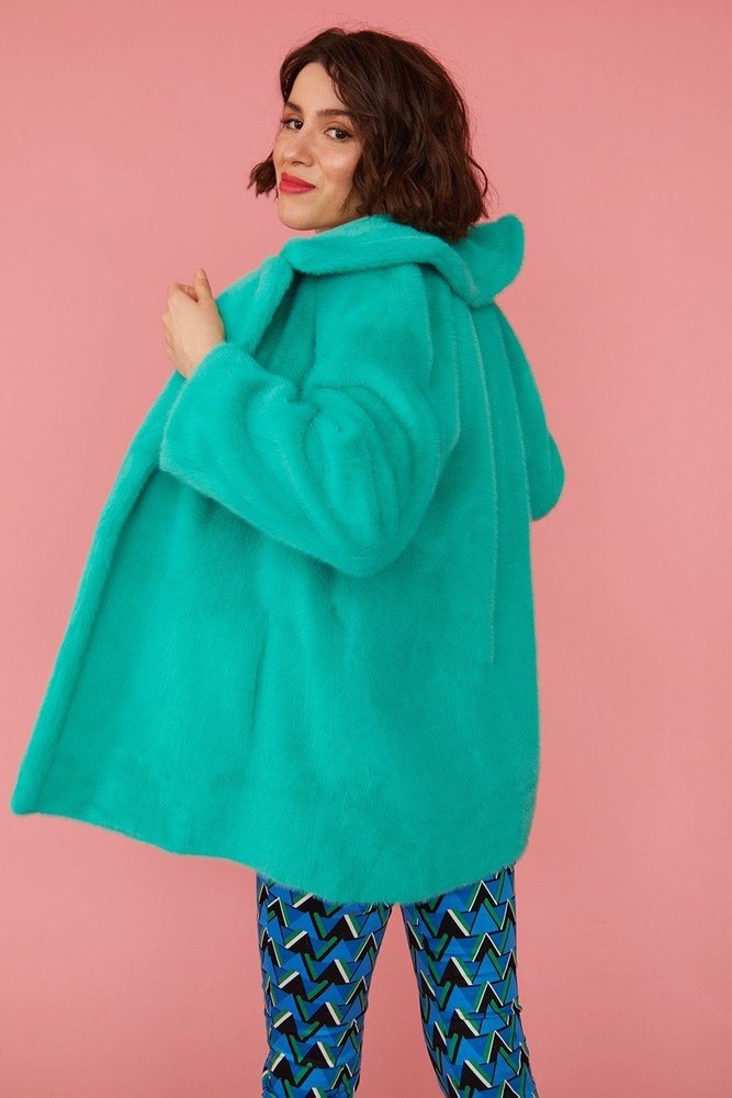 Jayley faux fur duchess midi coat Jayley