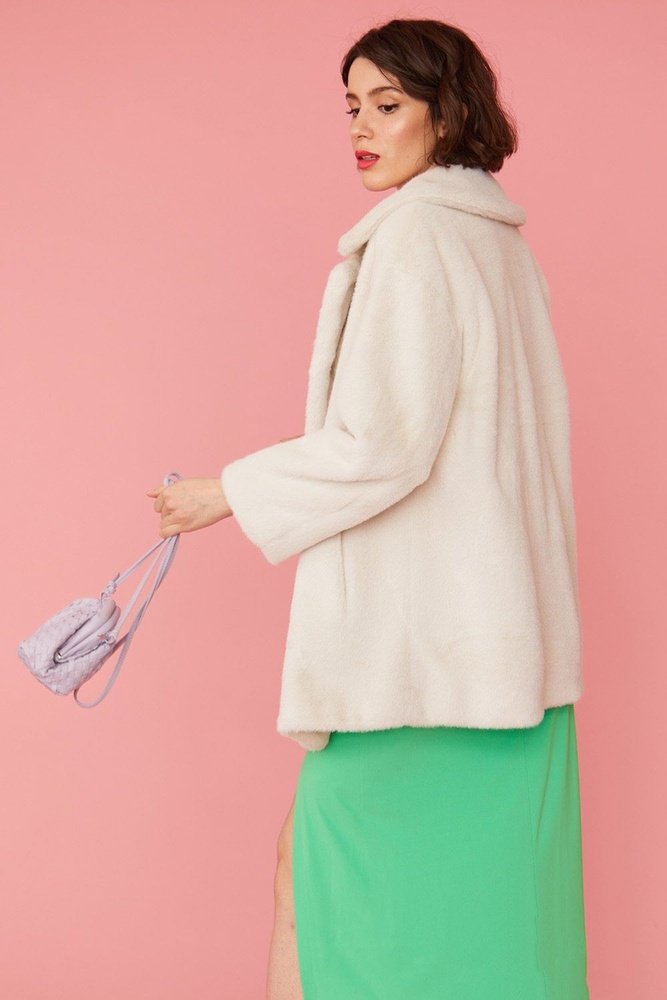Jayley faux fur duchess midi coat Jayley