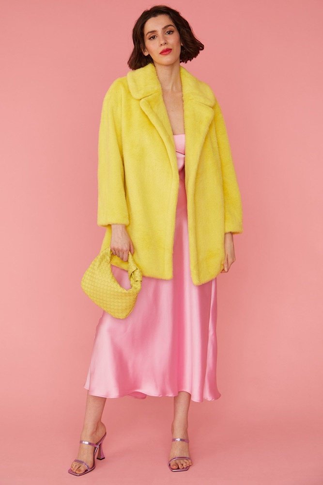 Jayley faux fur duchess midi coat Jayley