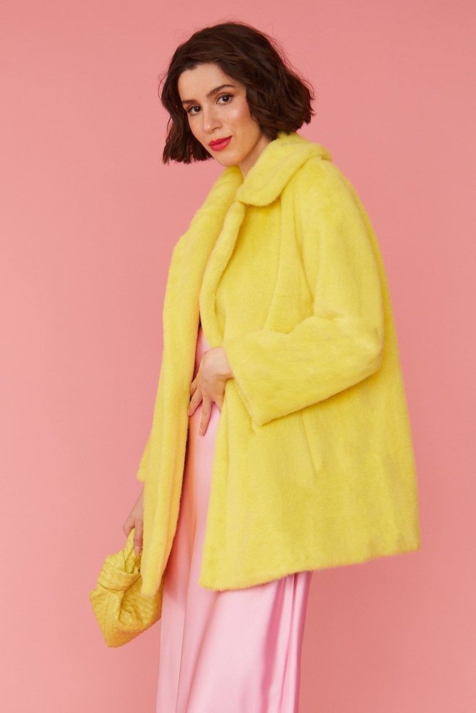 Jayley faux fur duchess midi coat Jayley