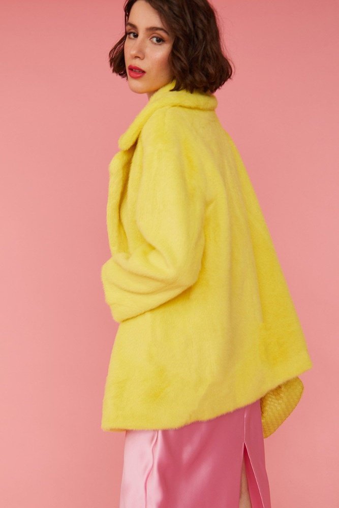Jayley faux fur duchess midi coat Jayley