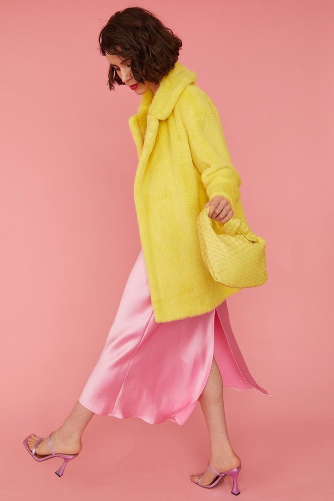 Jayley faux fur duchess midi coat Jayley