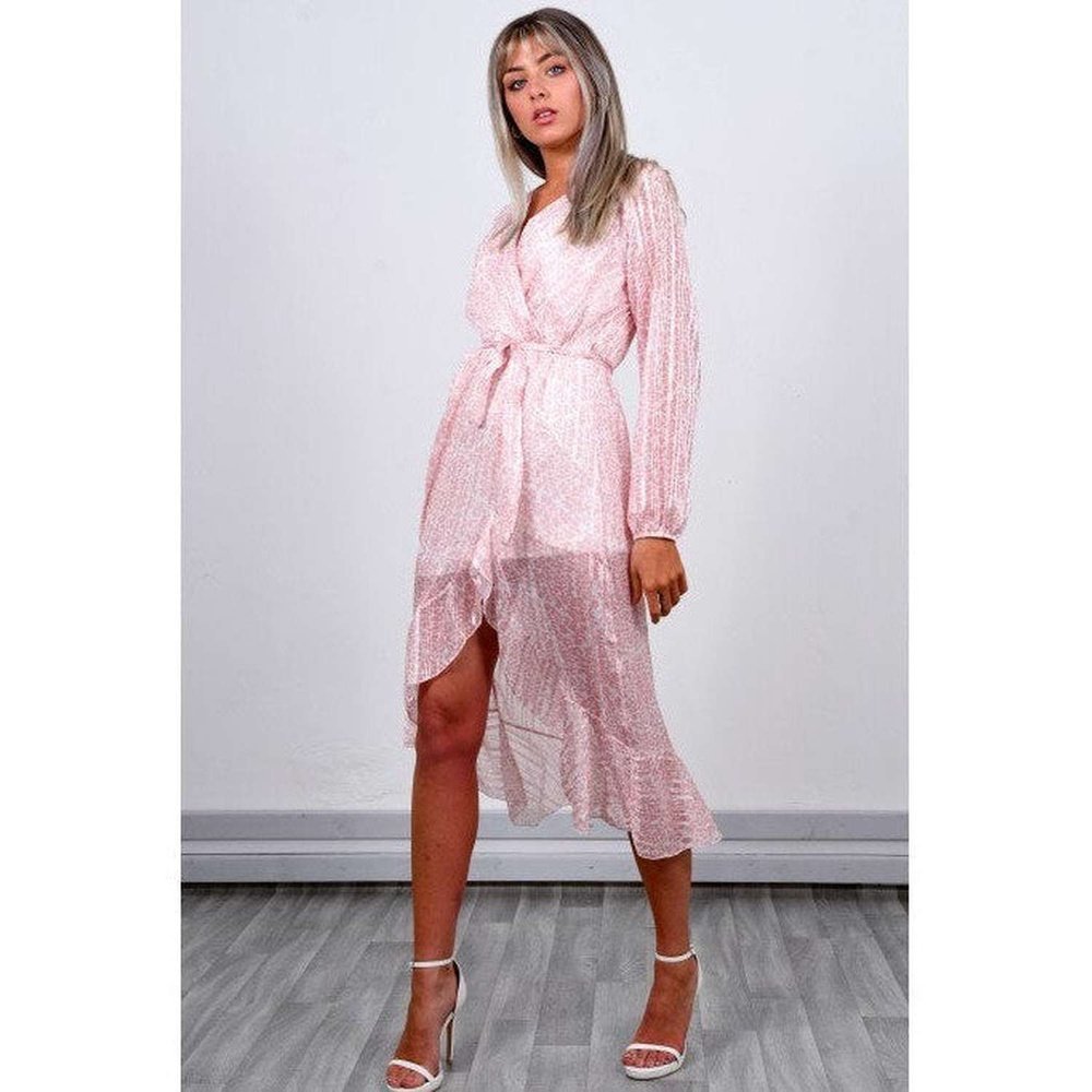 Pink tie dress - style-heaven