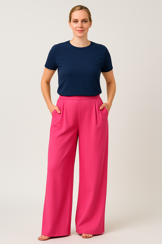 Pink Wide Leg Trousers