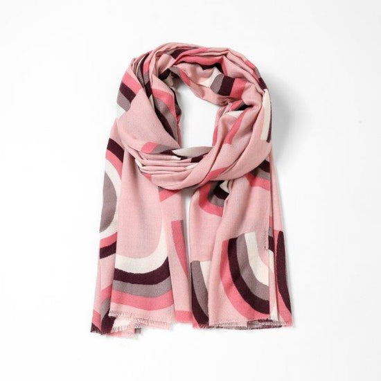 Winter geometric print - pinks