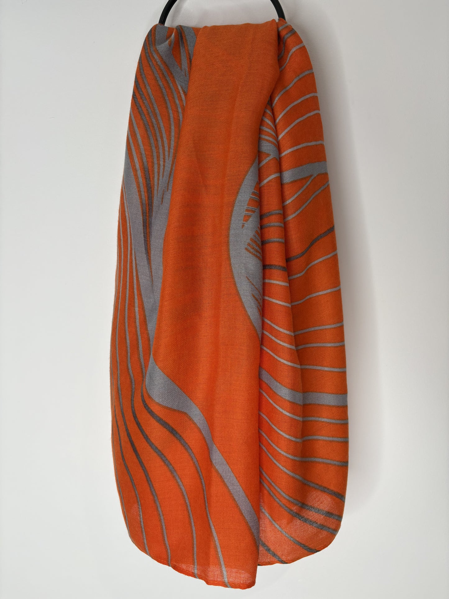 Orange print scarf