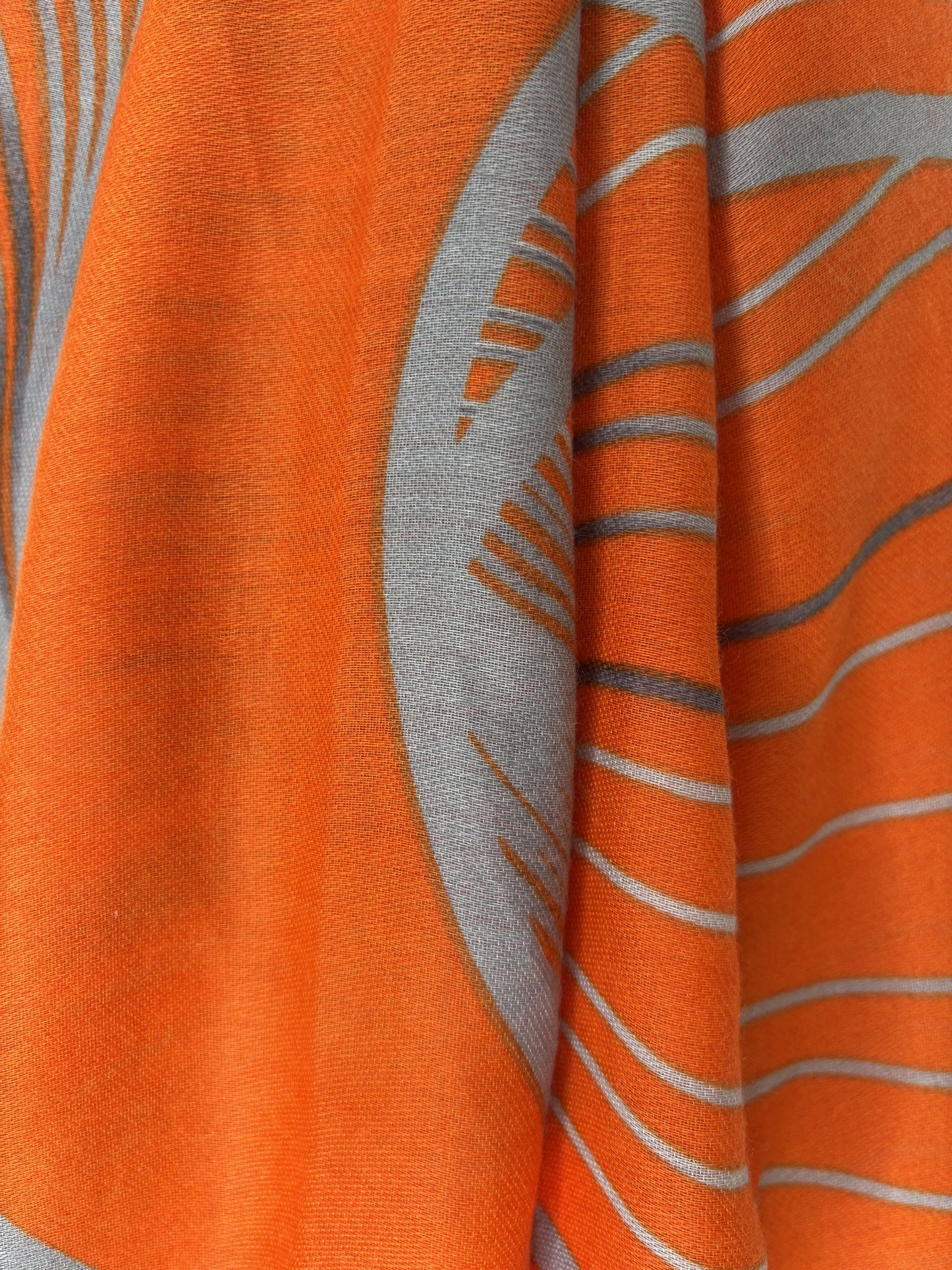 Orange print scarf