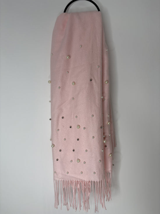 Pink pearl scarf