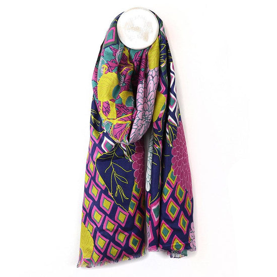 Bamboo Dahlia Multi Print Scarf