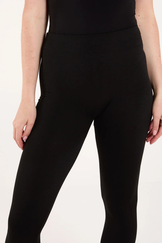 Plain Fleeced Legging - Black