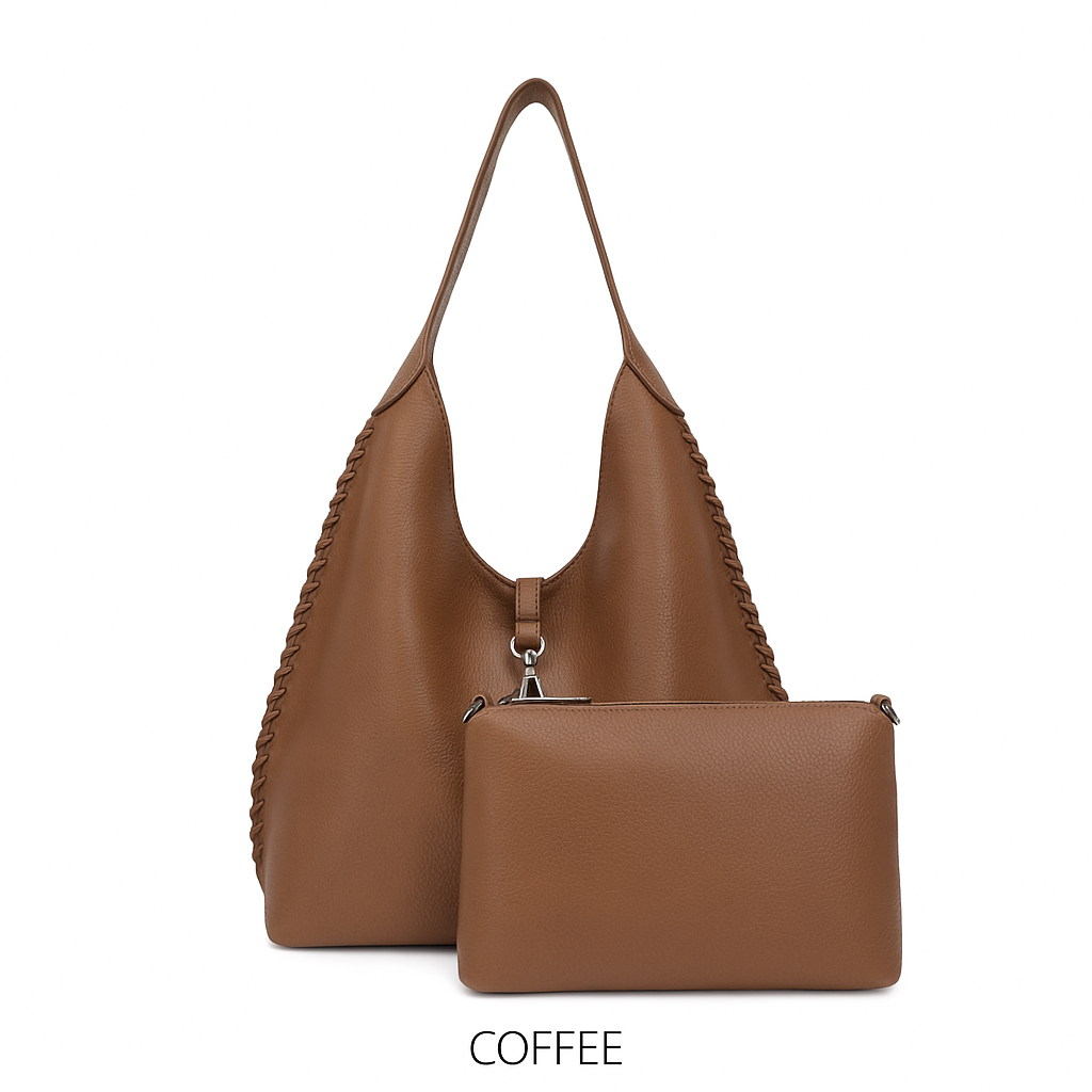 Slouchy Hobo Bag in a Bag - Coffee