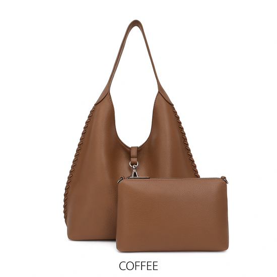 Slouchy Hobo Bag in a Bag - Coffee
