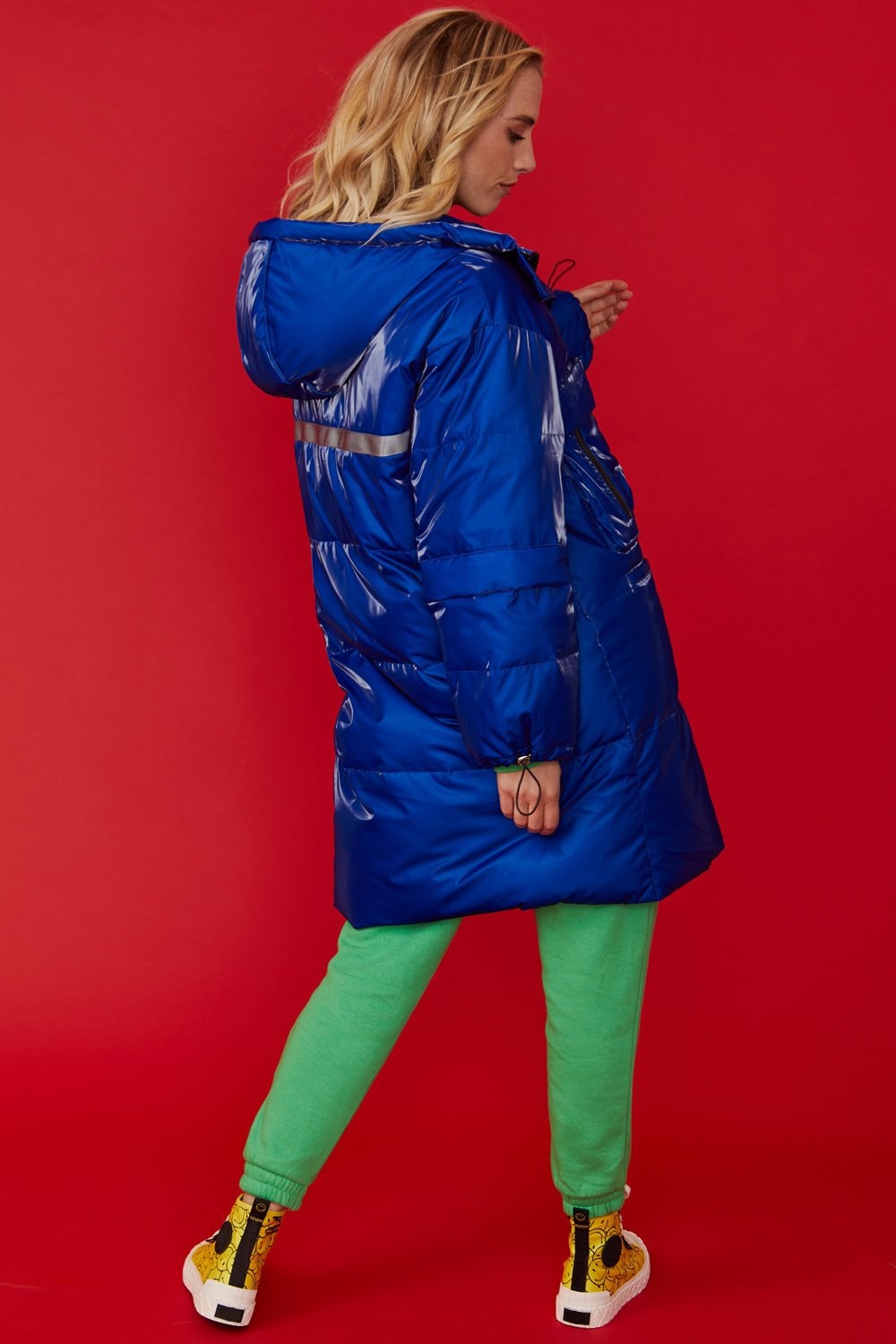 Jayley Blue Hooded Puffer Down Coat PFHCT89A-07H