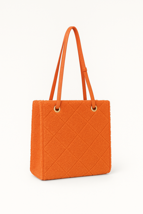 Large Teddy Tote Bag - Orange