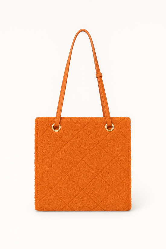 Large Teddy Tote Bag - Orange