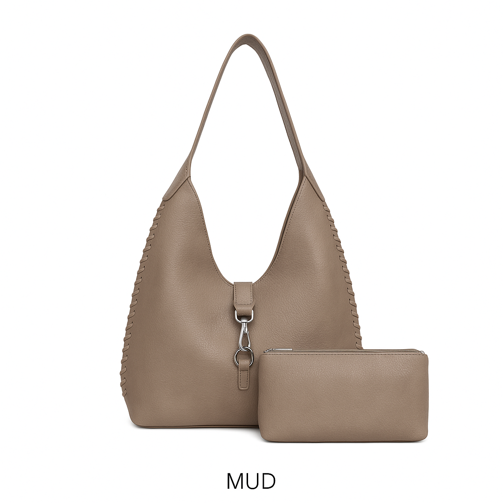 Slouchy Hobo Bag in a Bag - Taupe