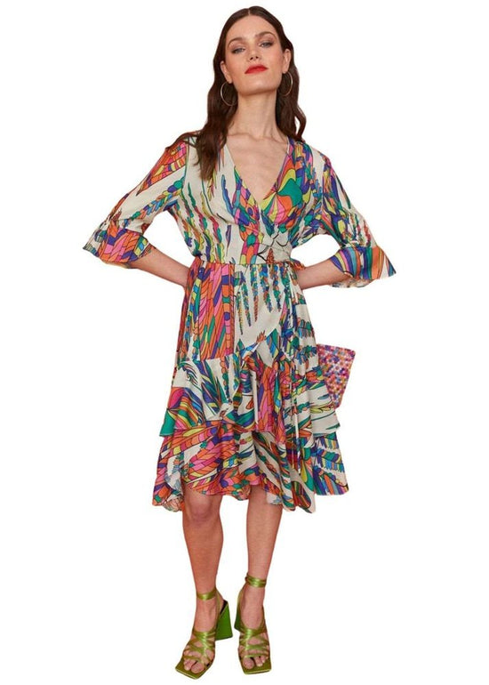 Havanna Tropical Midi Wrap Dress One Size 8 - 12 Jayley