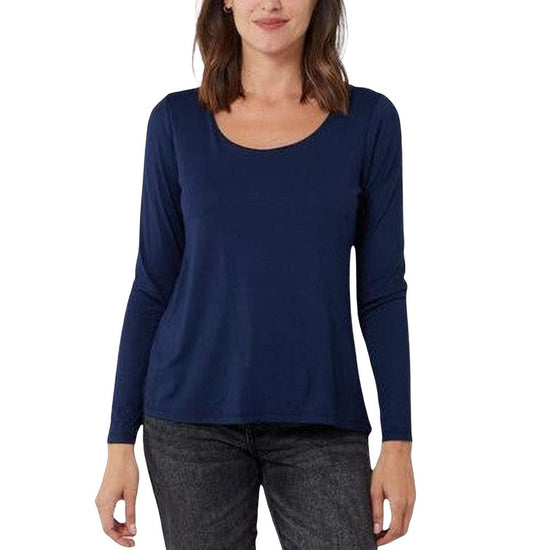 Load image into Gallery viewer, Navy long sleeve women&amp;#39;s top suziestyle-heaven
