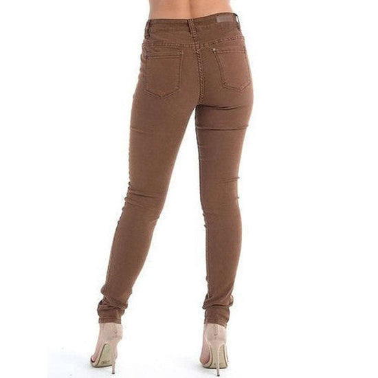 Comfort Fit Brown women's skinny jeans - style-heaven