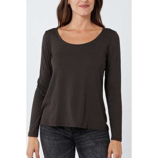 Chocolate long sleeve women's top suziestyle-heaven