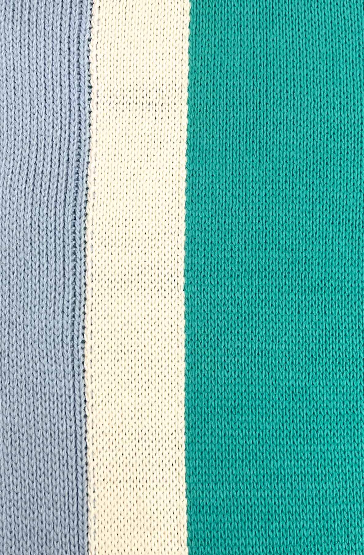 Load image into Gallery viewer, Bahira Longline Colour Block Knitted Cardigan-Turquoise
