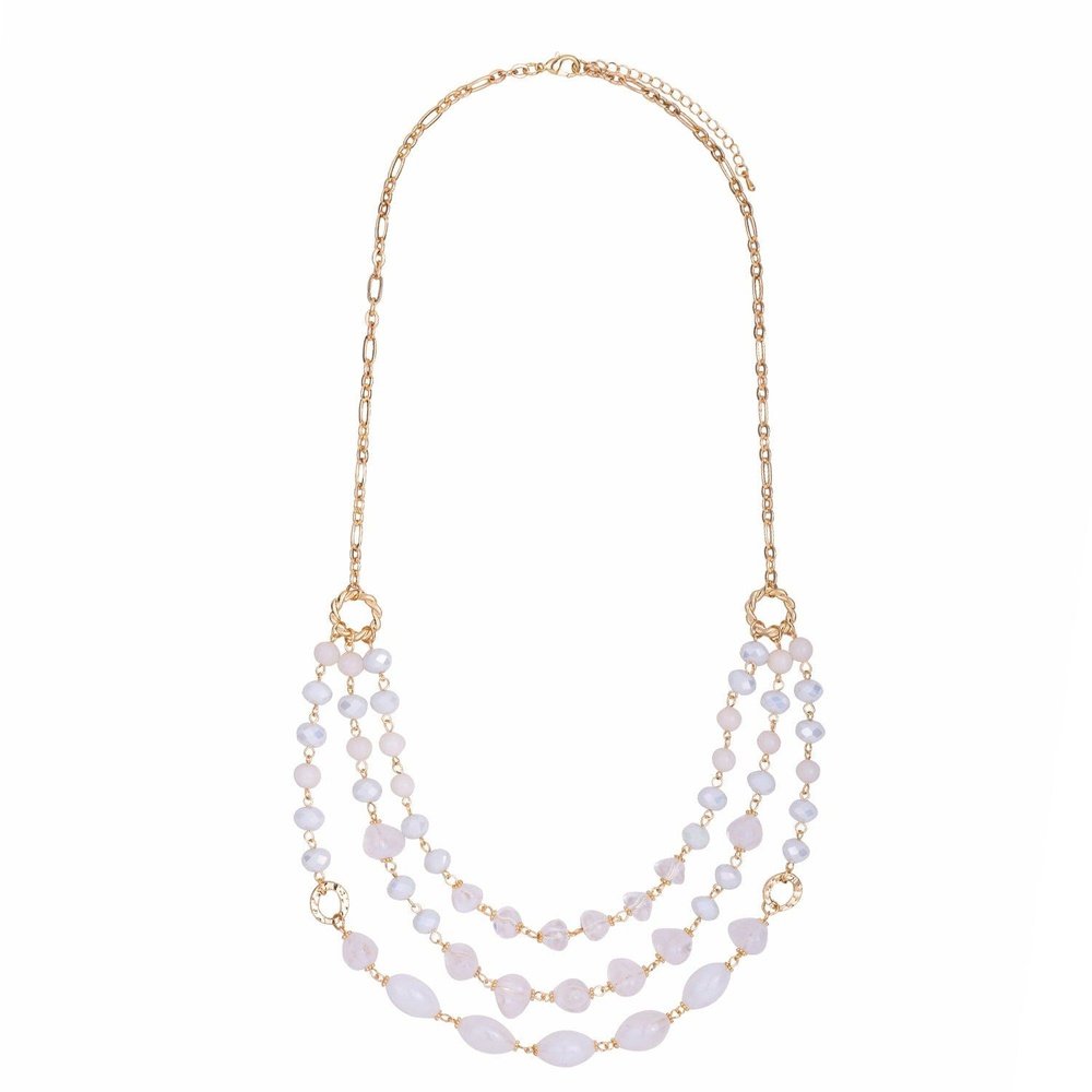 Load image into Gallery viewer, Lavinia Triple Strand Necklace style-heaven

