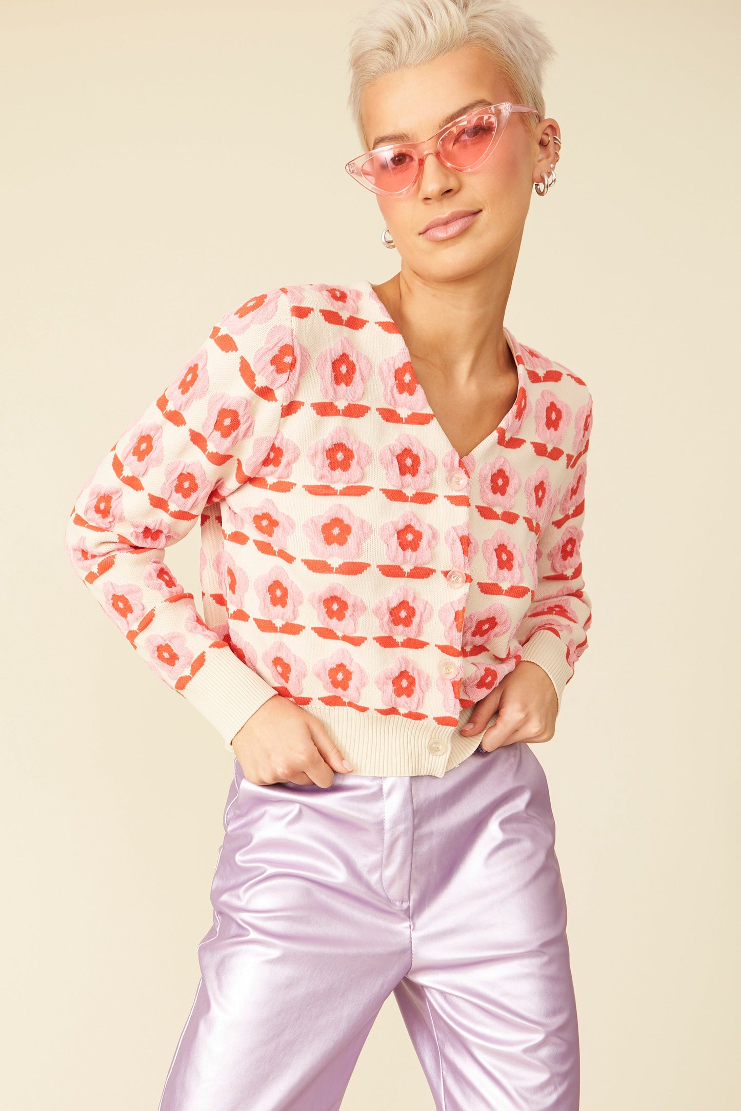 Load image into Gallery viewer, KNHFJ415A-06 - Banana Peel Blend Floral Cardigan
