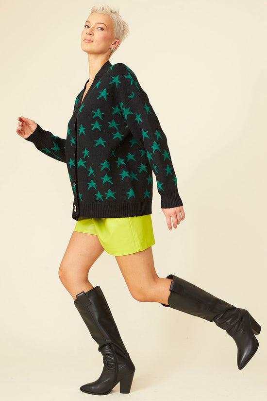 Load image into Gallery viewer, KNSC355A-01 - Banana Peel Blend Star Cardigan
