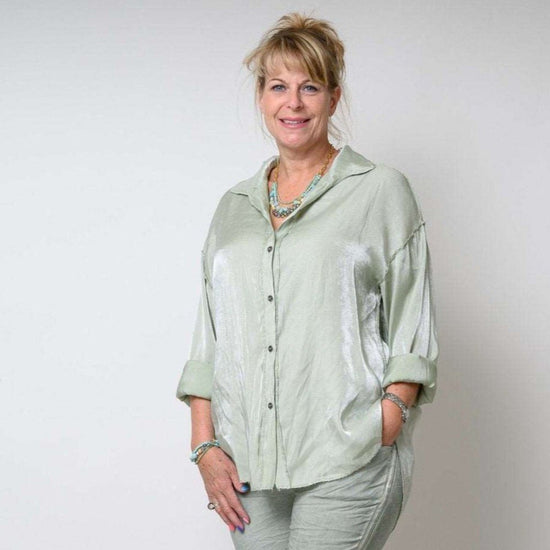 Shirt with Silver Trim Available in 6 Colours One Size - style-heaven