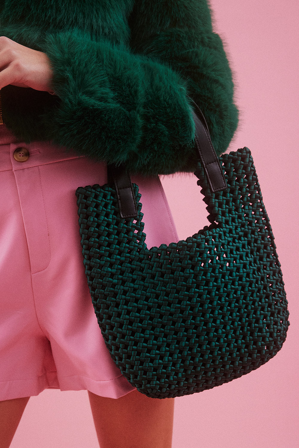 PBGA36A-07M - Hand Knitted Eco Leather GiGI Bag