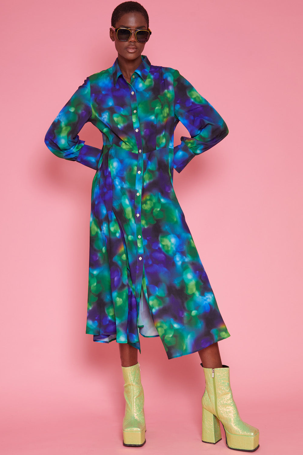 Load image into Gallery viewer, RAPD325A-07 - Rayon Blend Cleo Shirt Dress
