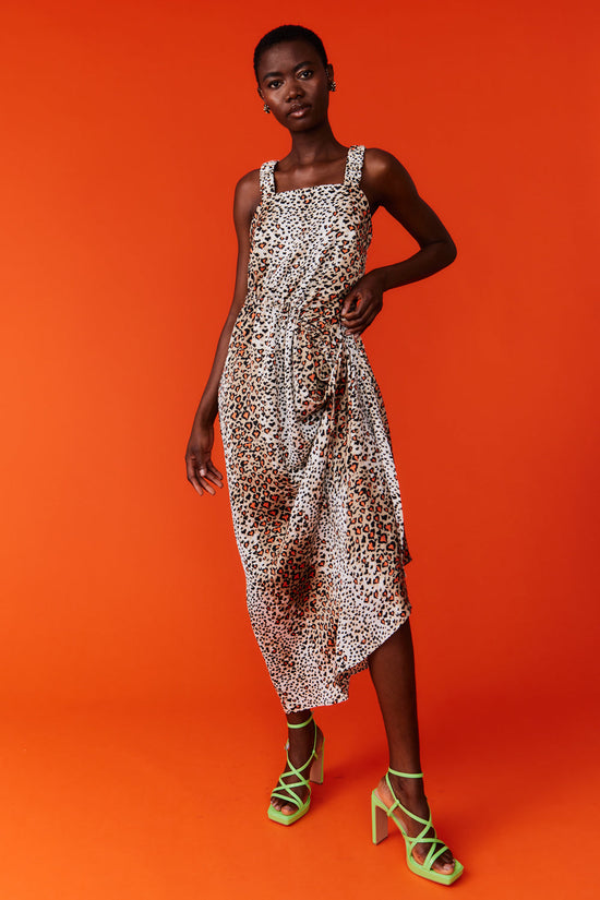 topshop snake print midi dress Everyone in London is Wearing Topshop's Snake-Print Dress