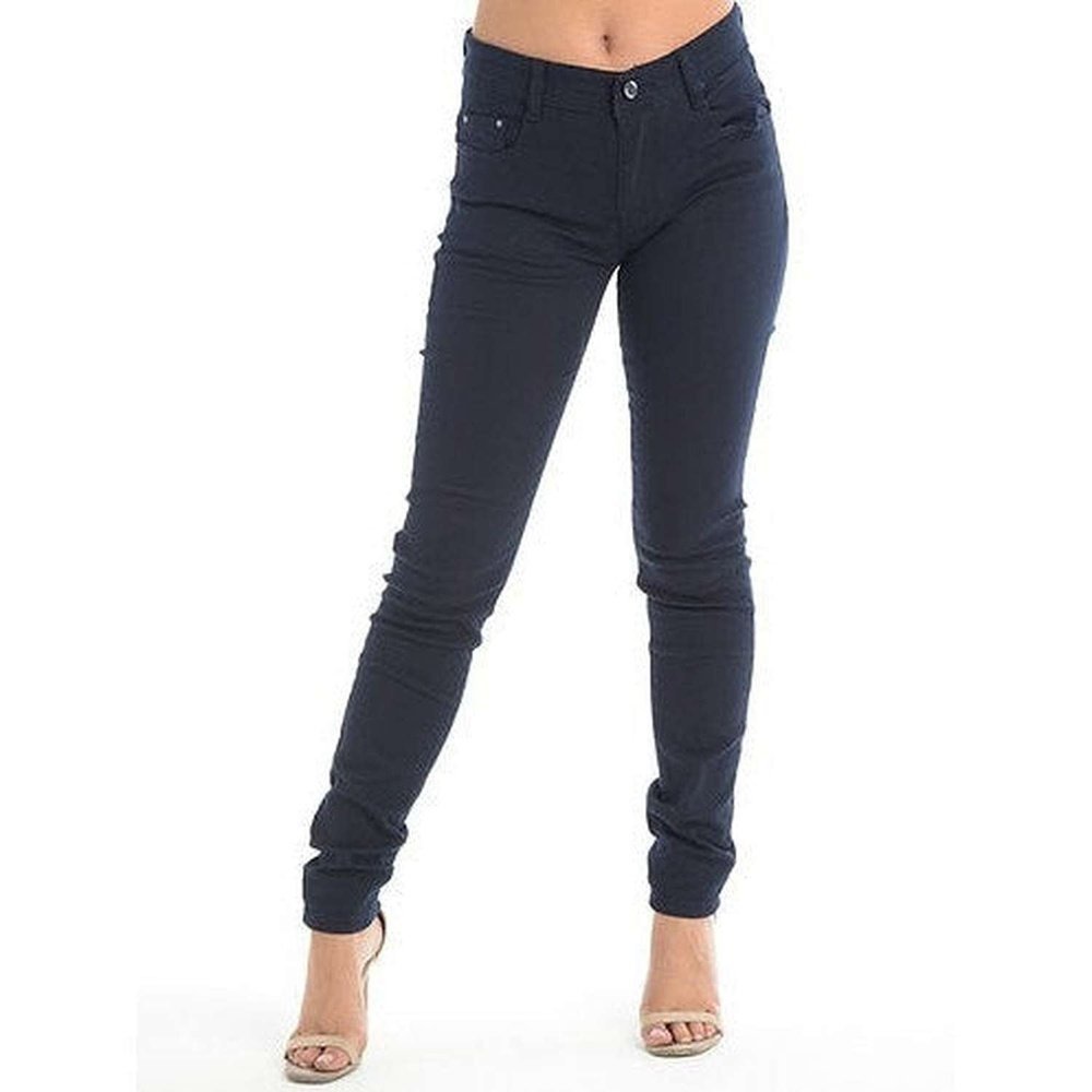 Comfort Fit Navy skinny jeans - style-heaven