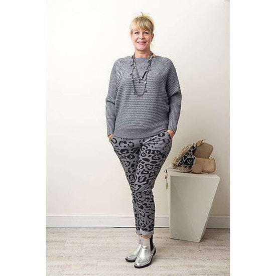 Load image into Gallery viewer, Leopard Super Comfortable Magic Trousers available in Grey &amp;amp; Blue suziestyle-heaven
