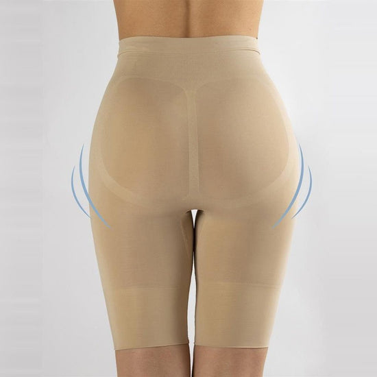 Be Wicked Sexy Seamless High Waist Mid-Thigh Slimming Shaper Shapewear Slip  Shorts (Nude, L/XL)