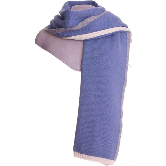 Blue border  women's scarf style-heaven