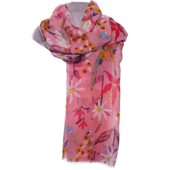 Load image into Gallery viewer, Tropical pink scarf style-heaven
