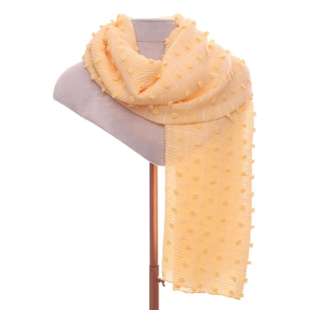 Load image into Gallery viewer, Yellow bobble scarf style-heaven
