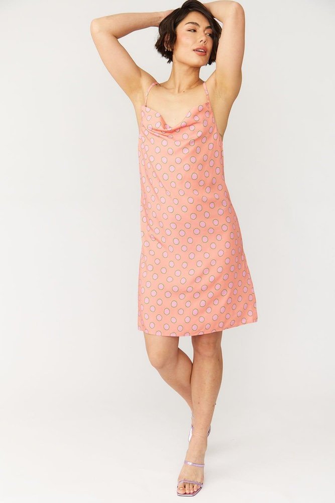 Sustainable Stunning Rose Petal Cami Polka Dot Dress One Size 8-12 Jayley