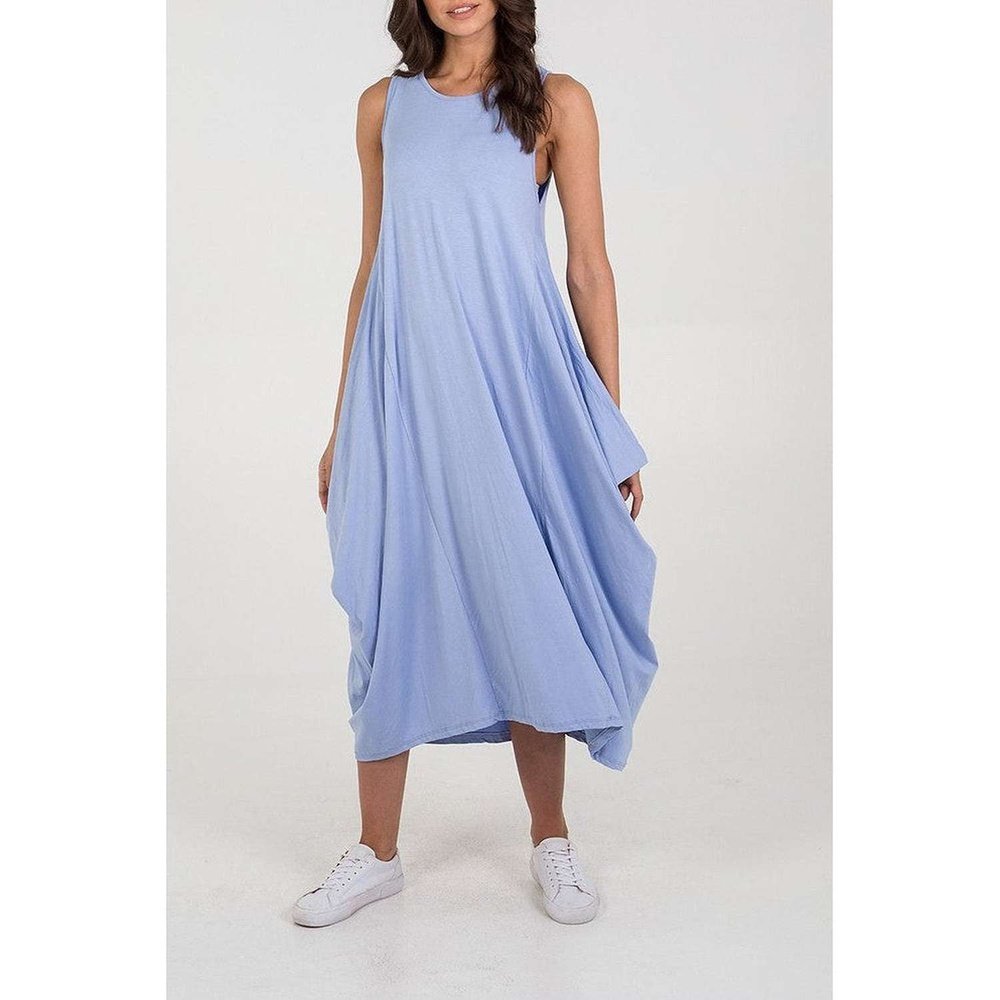 Load image into Gallery viewer, Powder blue parachute dress - style-heaven
